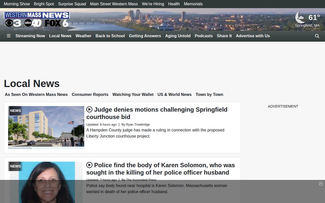 Hampden County arrest news section at Western Mass News